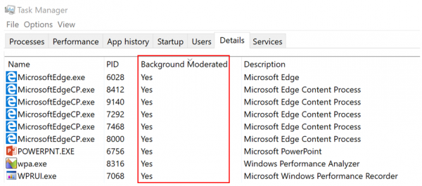 Power Throttling Task Manager