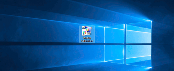 Ярлык для калибровки цвета дисплея в Windows 10