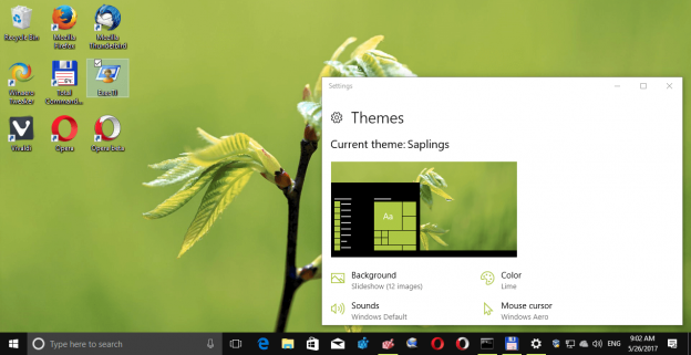 Download Saplings theme for Windows 10, 8 and 7