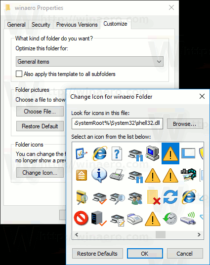 Windows 10 Change Folder Icon