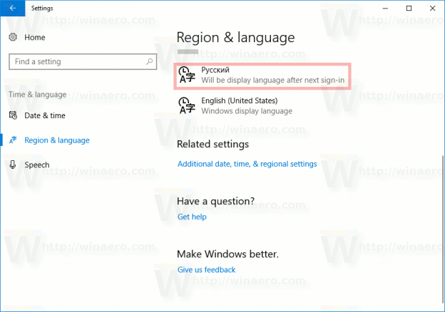 How To Change Display Language in Windows 10