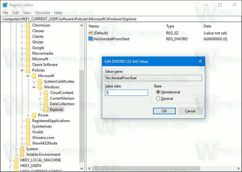 Disable Apps Uninstall Windows 10