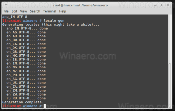Linux Mint Locale Added 