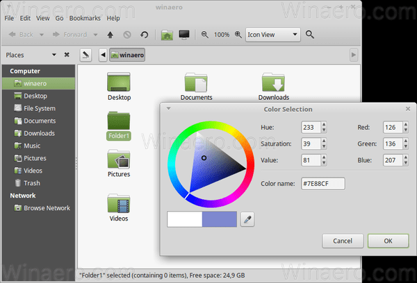 Mint Custom Folder Icon Color 