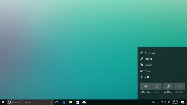 Windows 10 16212 Edge Control Center