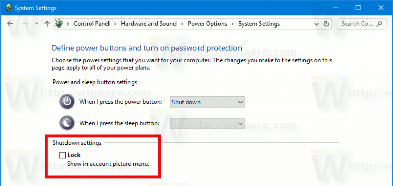 remove lock from start menu windows 10