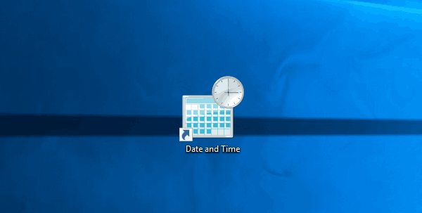 Ярлык даты и времени в Windows 10