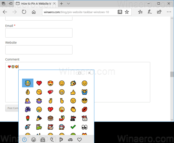 Windows 10 Emoji Panel 2 
