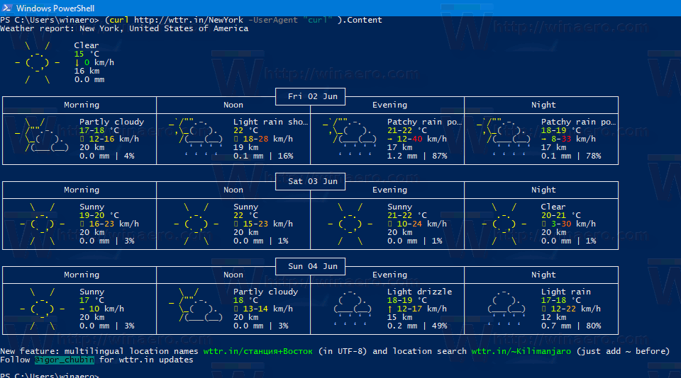 How to Get Weather Forecast In PowerShell
