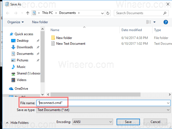 Windows 10 Save Batch File 