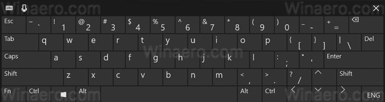 Клавиатура с полным касанием Windows 10