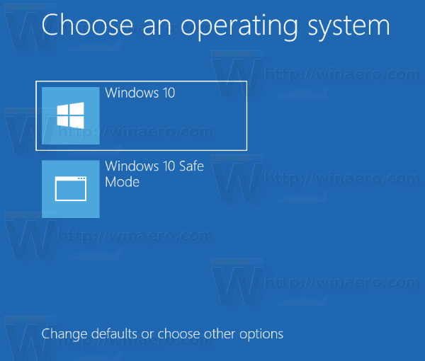 choose operating system at startup