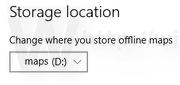 Change Storage Location Offline Maps Windows 10