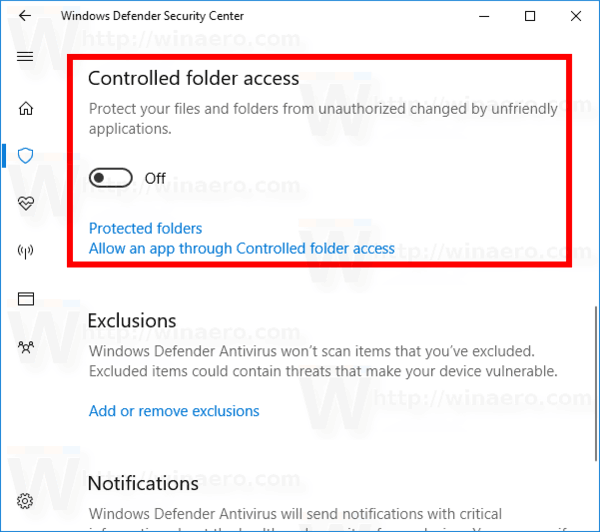 controlled folder access intune