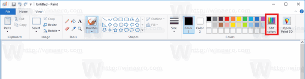Paint Edit Colors Button Windows 10