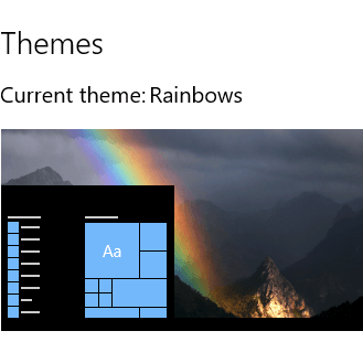 Rainbows theme for Windows 10