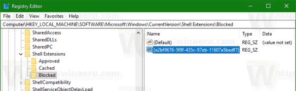 Удалить контекстное меню общего доступа Windows 10