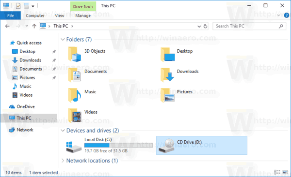 This PC Default Folders