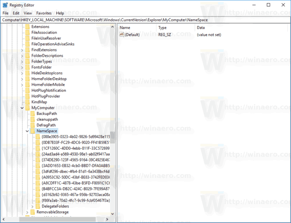 This PC Folders In Registry
