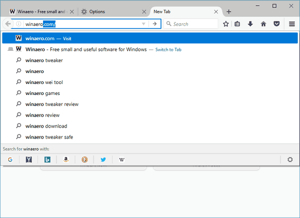 Firefox Search Suggestions