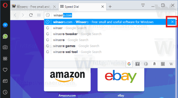 Opera Remove Search Suggestion