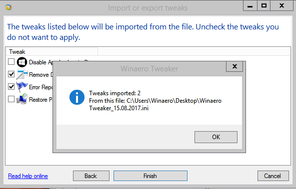 Winaero Tweaker IE Wizard Import(4)