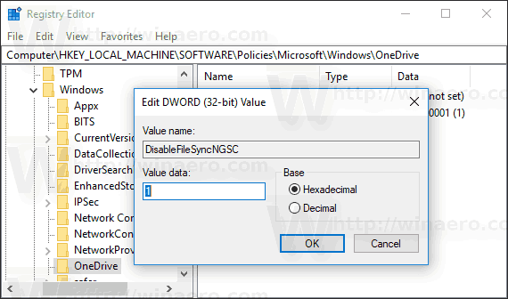 Windows 10 Disable OneDrive Intergration Tweak