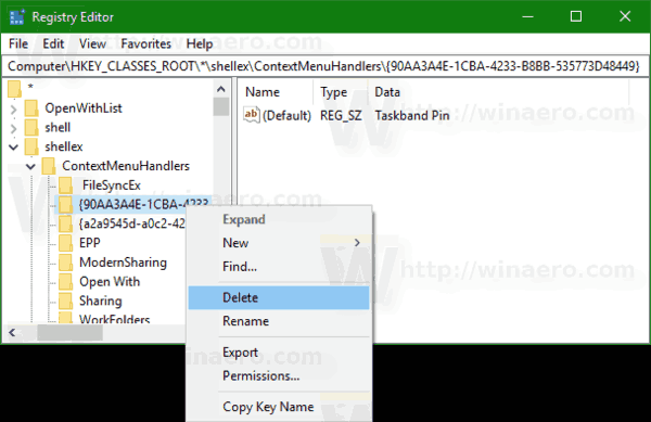 Windows 10 Remove Pin To Taskbar