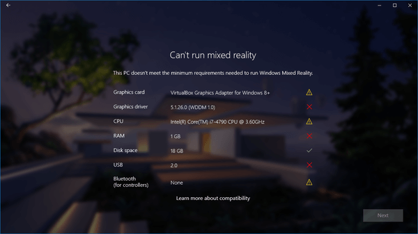 Mixed Reality App Hw Checks