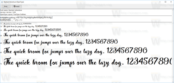 Font Preview Dialog