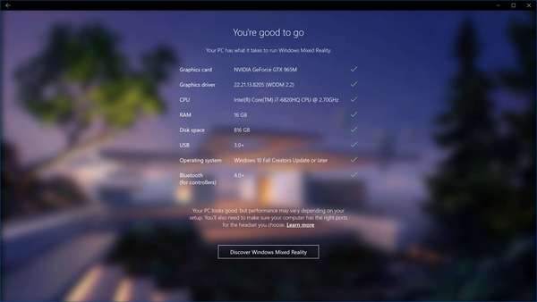 Mixed Reality PC Check 03