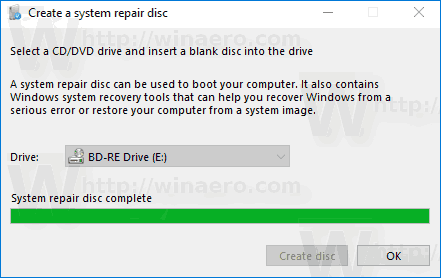 System Repair Disk Windows 10