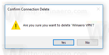 Remove VPN Connection Windows 10 2