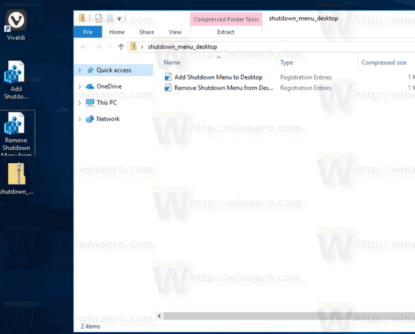 Содержимое архива завершения работы Windows 10