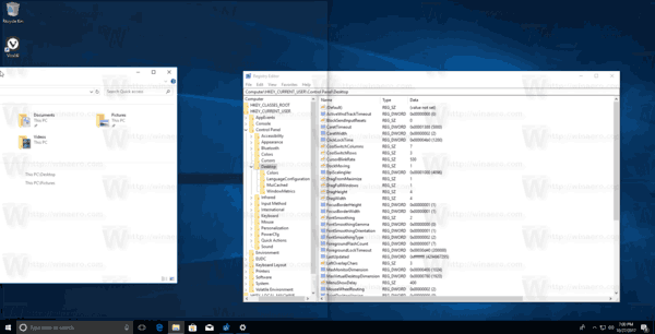 Windows 10 Snap Window Left
