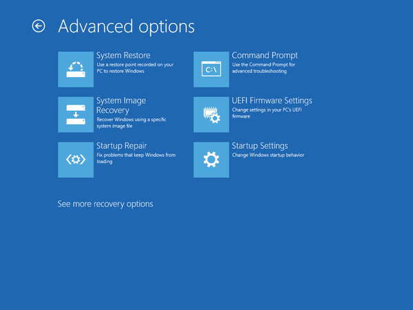 Uefi Firmware Settings Advanced Options Startup