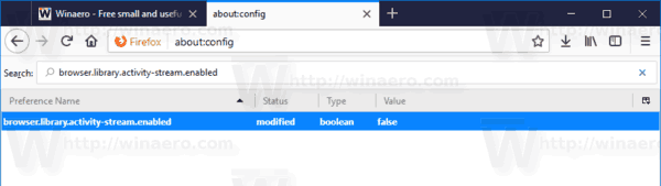 Firefox 57 Disable Library Highlights