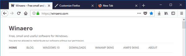 Firefox Drap Space Enabled