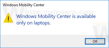 Mobility Center Default Policy