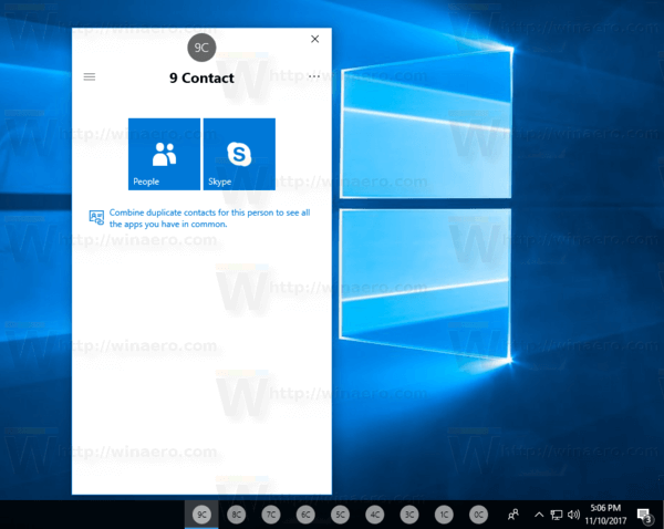 Закрепить более 3 контактов на панели задач в Windows 10