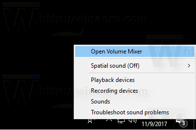 Windows 10 Open Sound Mixer