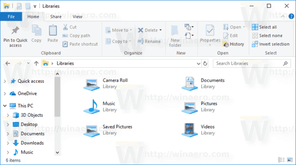 Rename Libraries Folder In Windows 10