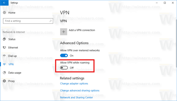 uninstall vpn windows 10