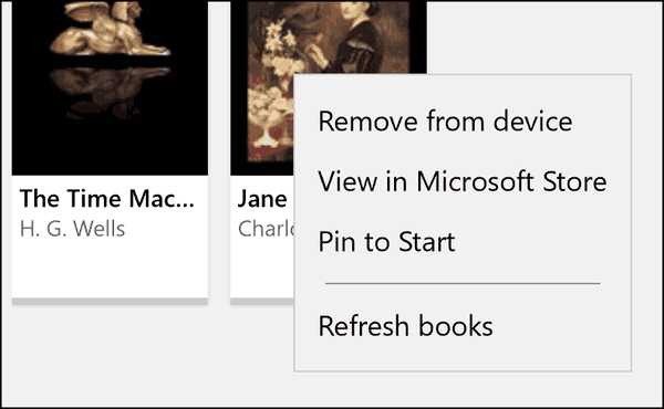 New Context Menu Items For Book Edge