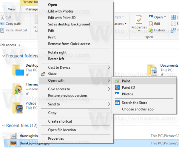 choose what app to open files pc