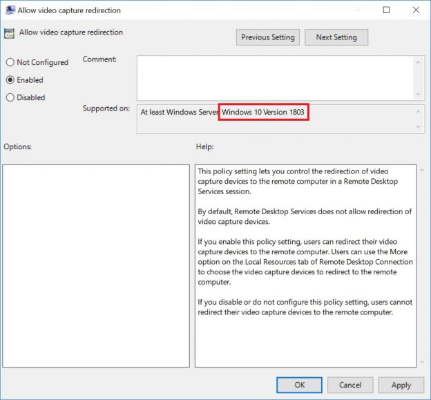 Windows 10 Will Allow Video Capture Device Redirection over RDP