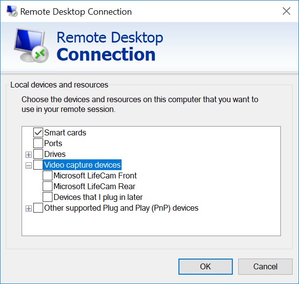 Windows 10 Will Allow Video Capture Device Redirection Over Rdp