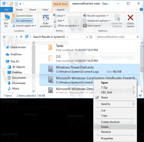 File Explorer Delete Files