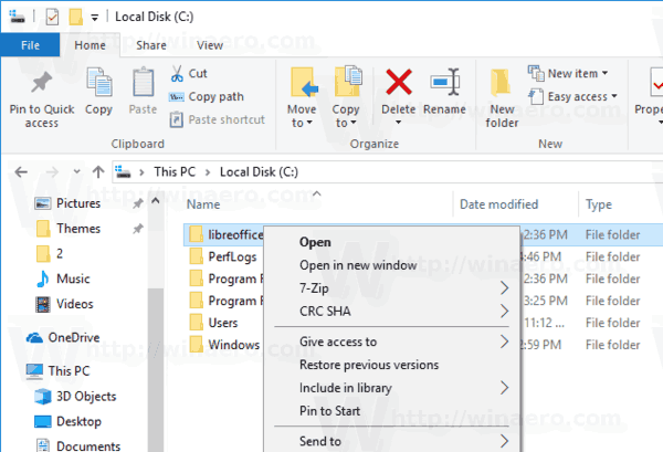Pin To Quick Access Context Menu Removed