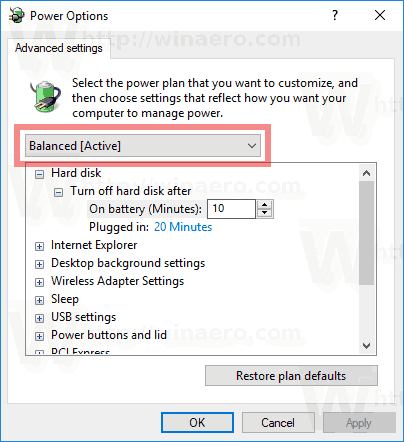 windows 10 power settings not working